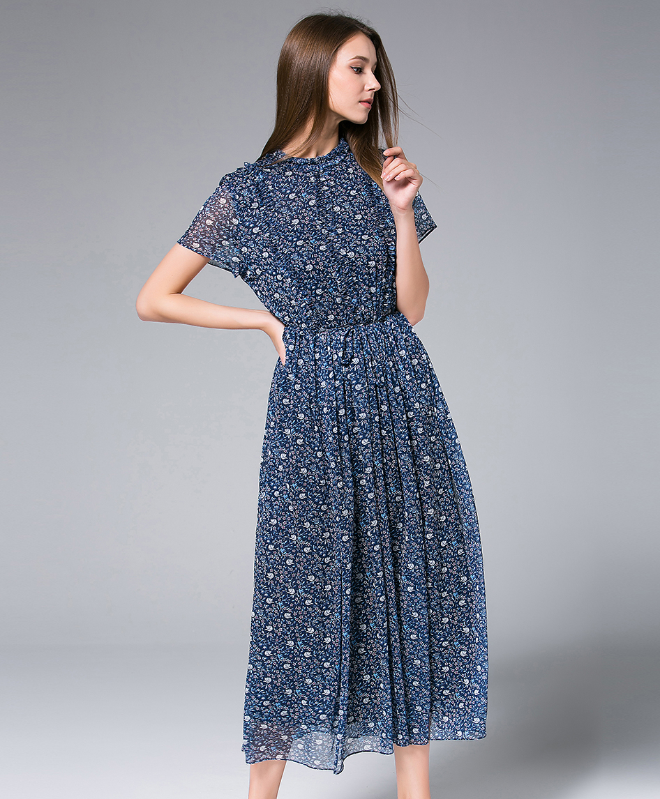 Dress -  Printed Chiffon Maxi Dress